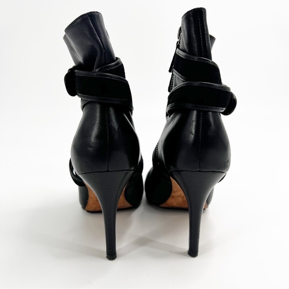 Cole Haan NikeAir Talia Black Leather Heel Ankle Boots Size 8 - Picture 9 of 14